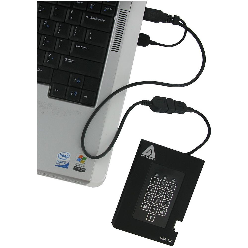 Aegis Padlock Fortress 256GB, 256 GB, USB 3.0, 180 MB / s, Nero, Antipolvere, Resistente all'acqua, -40 - 70 °C - Foto 3